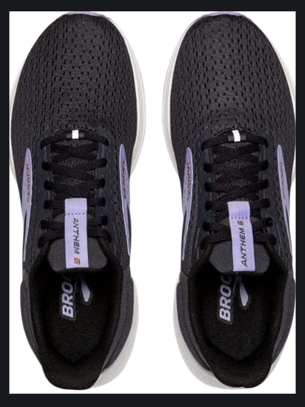 Brooks Anthem 6 Women's Running Shoes - Black with Lavender Accents